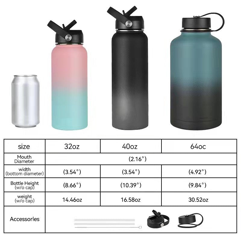 Vacuum Stainless Steel Large Capacity Water Bottle