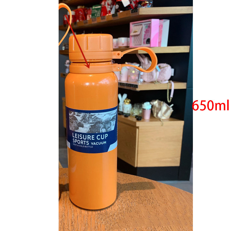 Outdoor Sports Bottle Portable Large Capacity Stainless Steel Vacuum Flask Water Cup